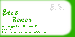 edit wener business card